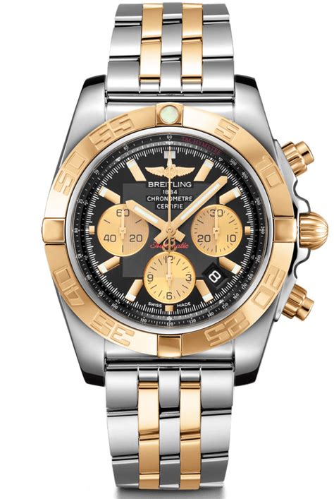 breitling chronomat black dial men's watch roman|Breitling Chronomat 44 Two Tone Minor / Black / .